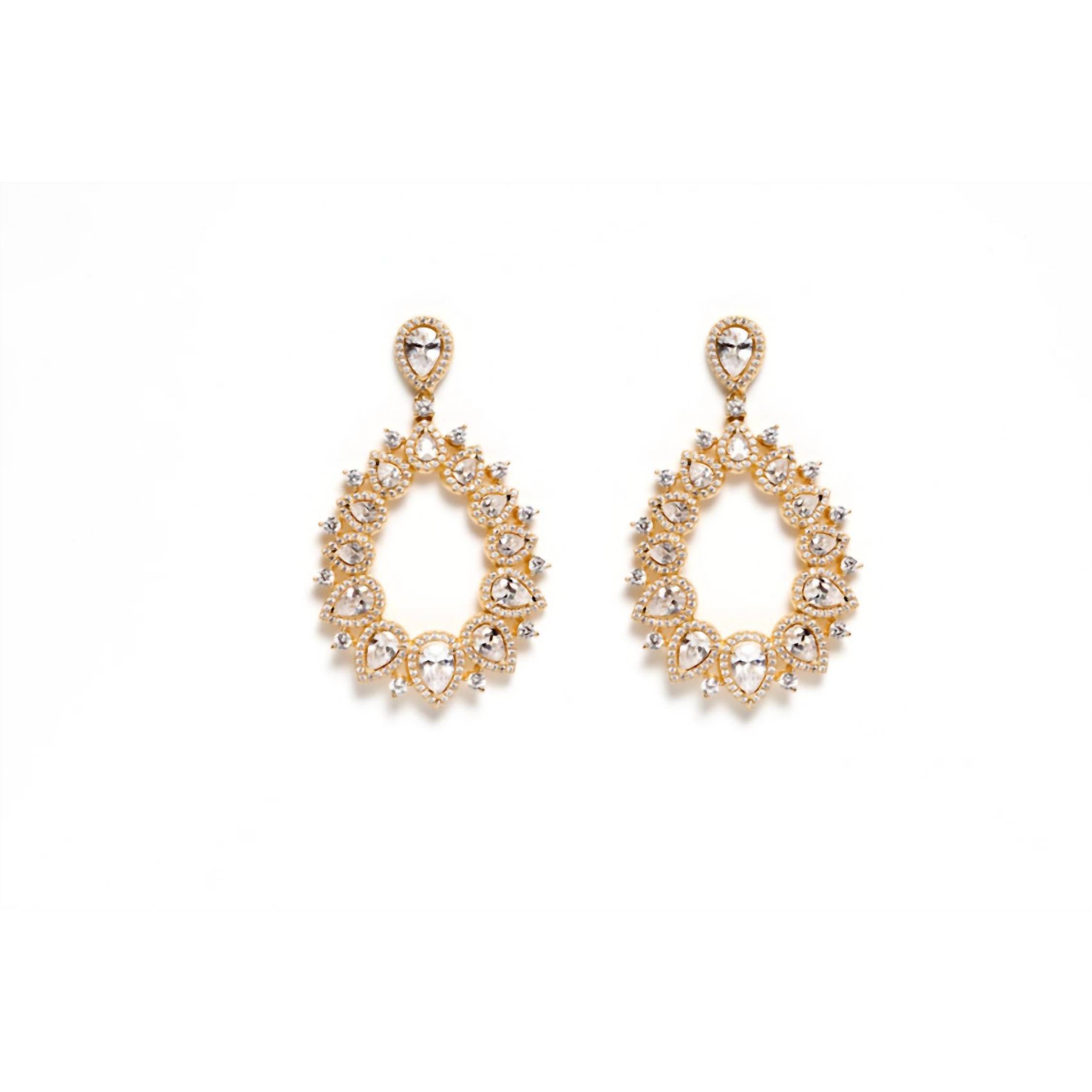 New Avenue Chic Women's Statement Teardrop Earrings In Gold